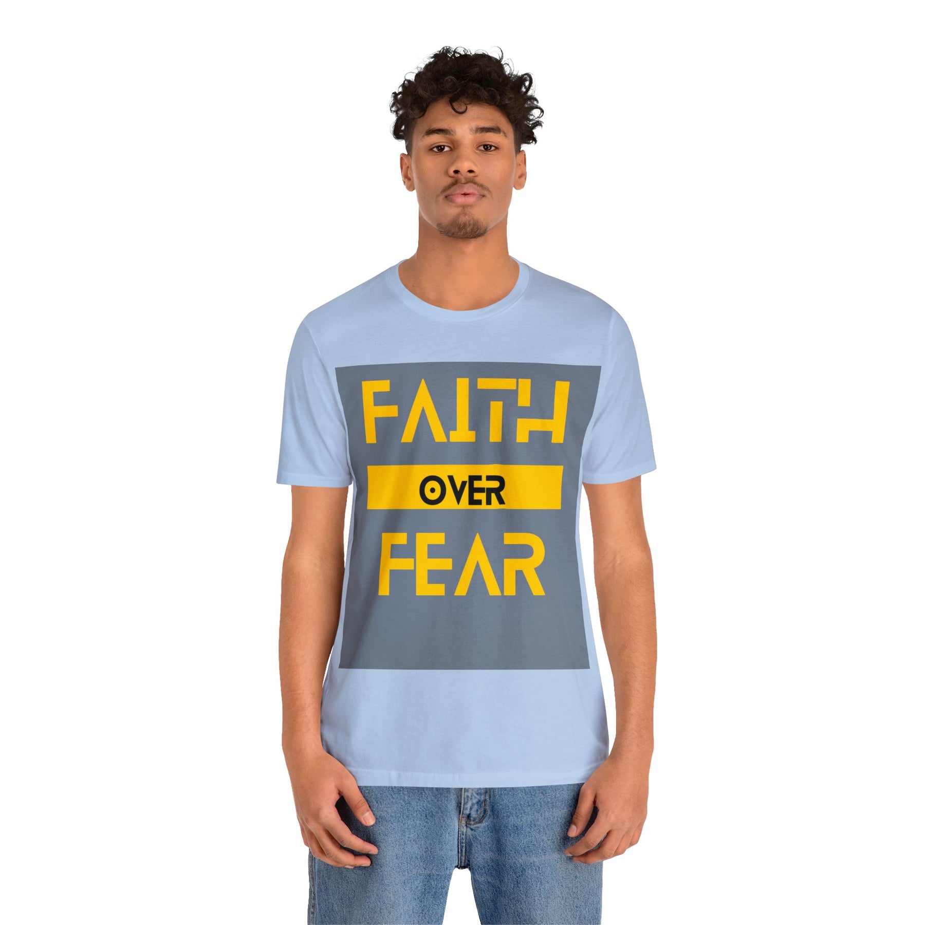 Faith Over Fear - Inspirational Unisex Tee for Resilience and Courage