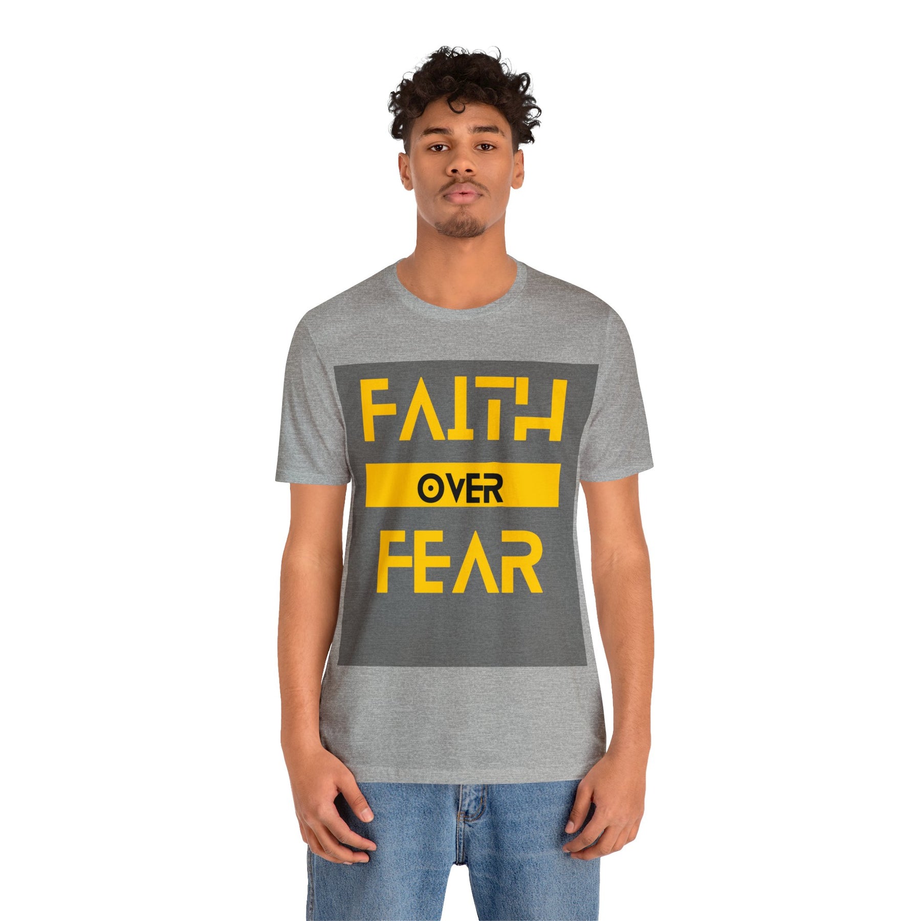 Faith Over Fear - Inspirational Unisex Tee for Resilience and Courage