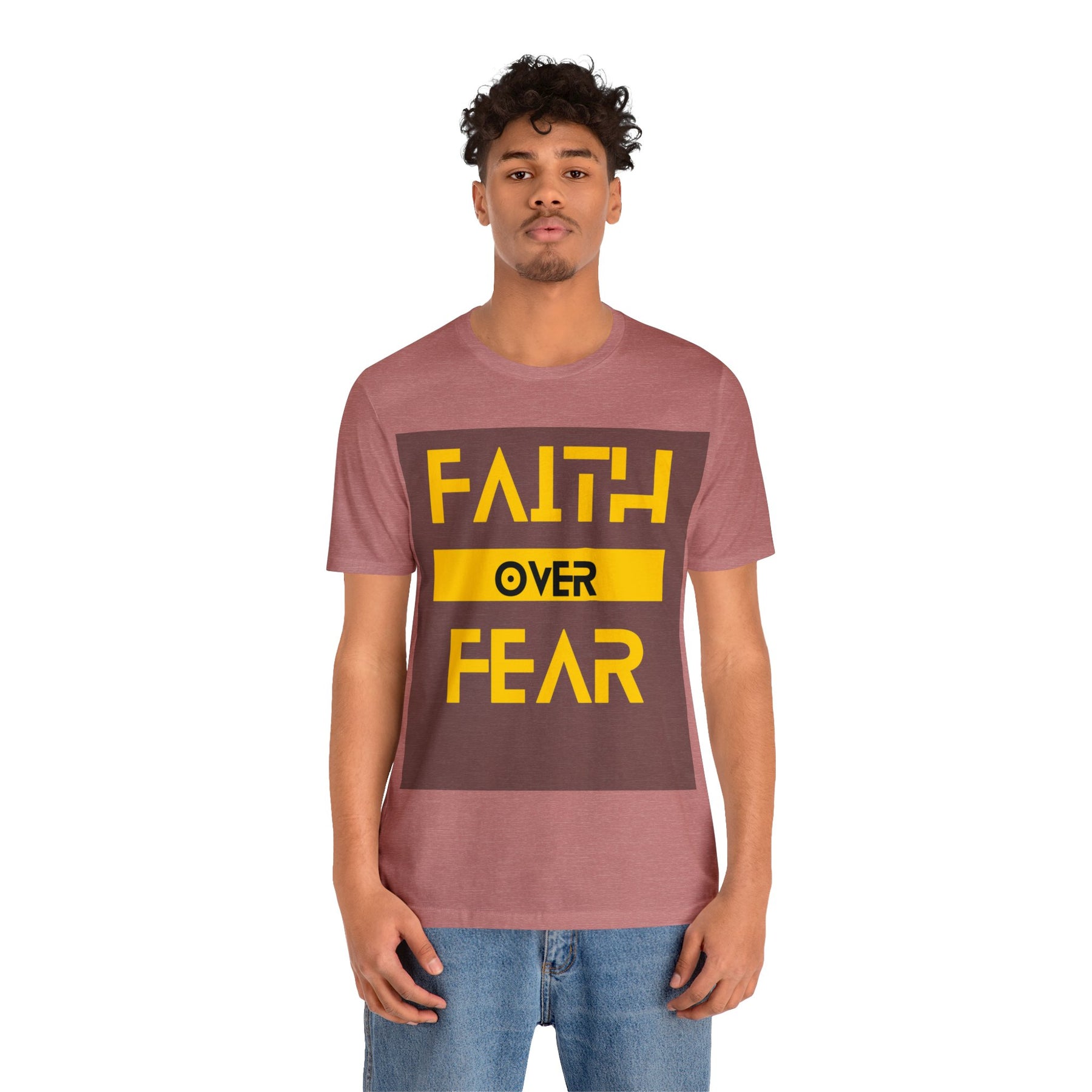 Faith Over Fear - Inspirational Unisex Tee for Resilience and Courage