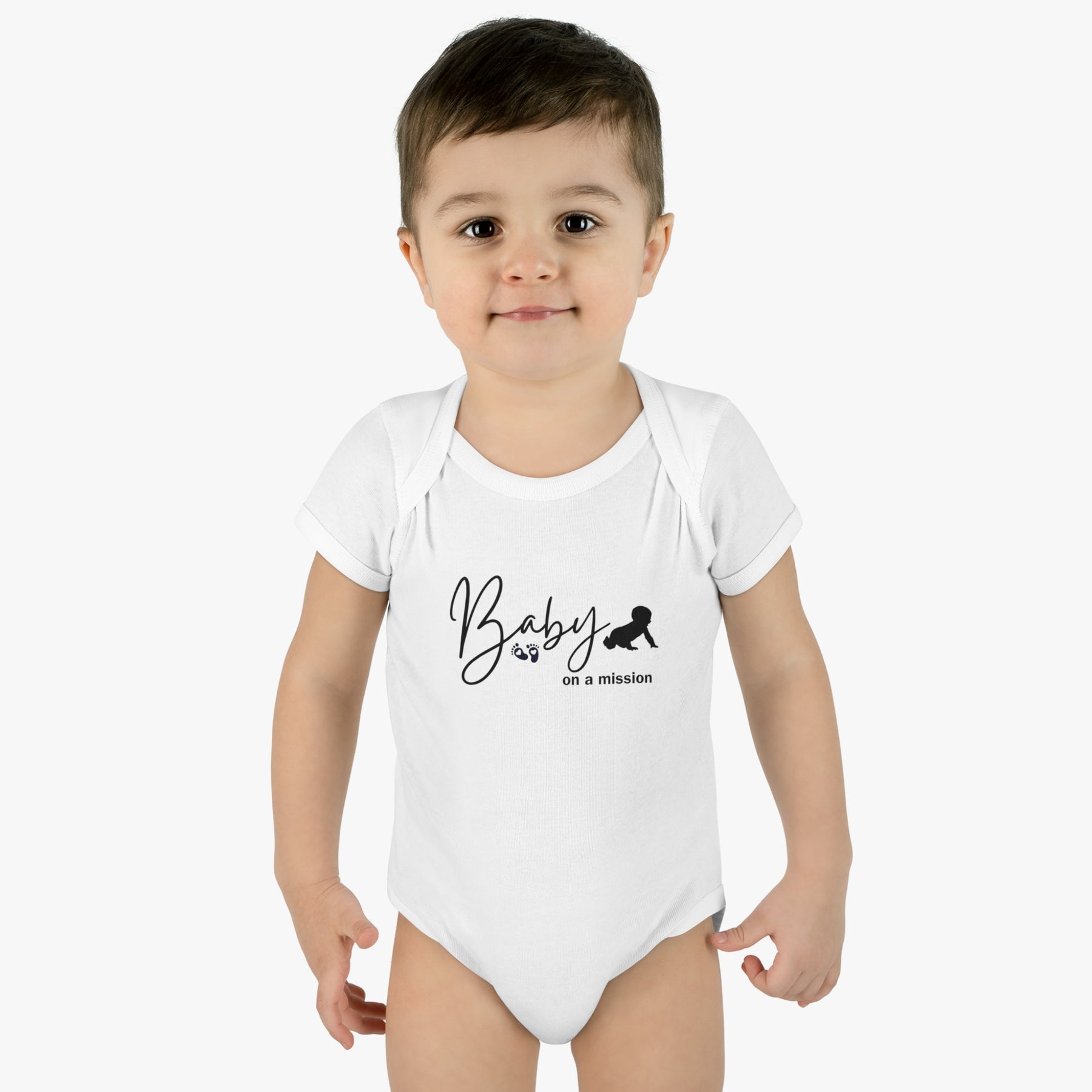 Cute and Determined Baby Rib Bodysuit