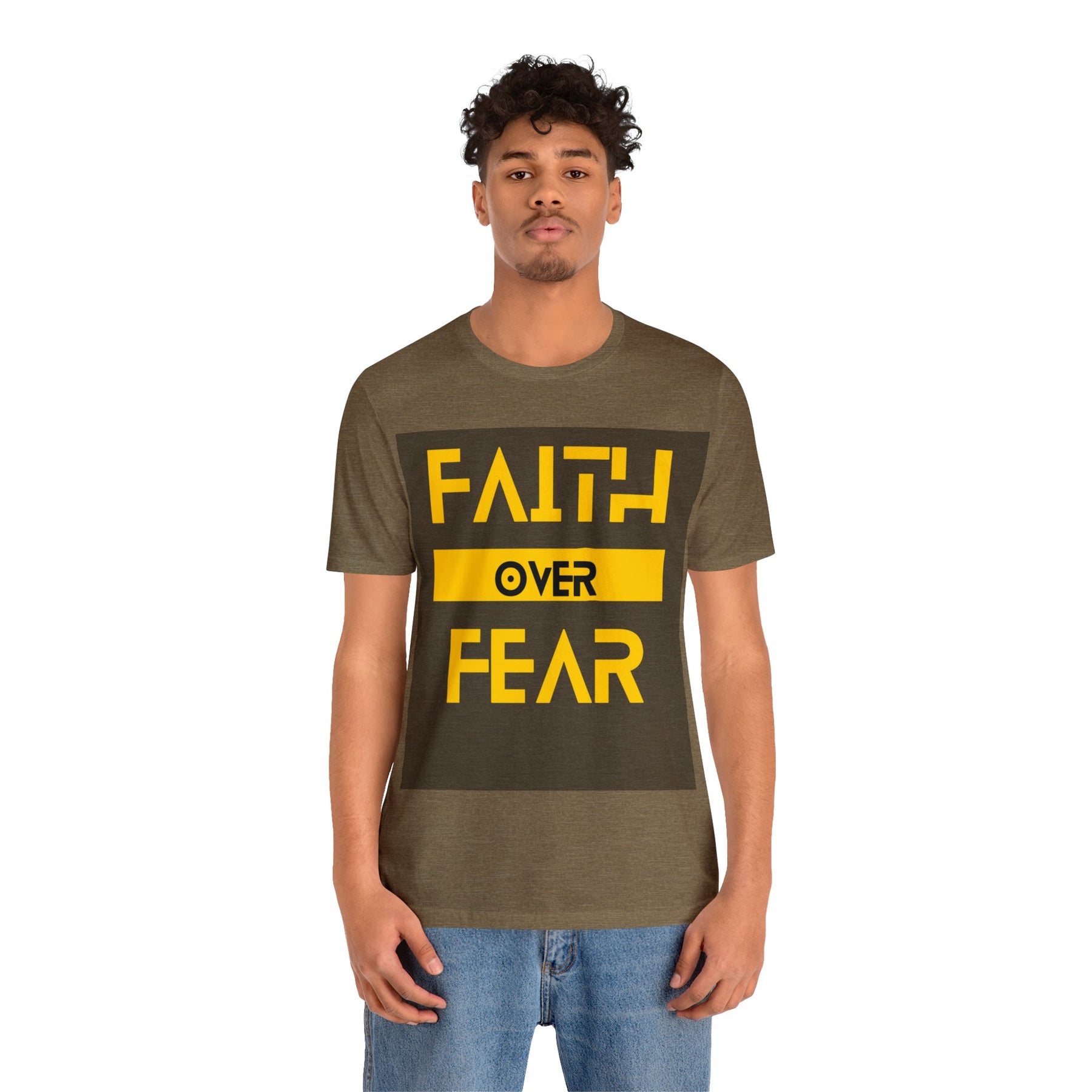 Faith Over Fear - Inspirational Unisex Tee for Resilience and Courage