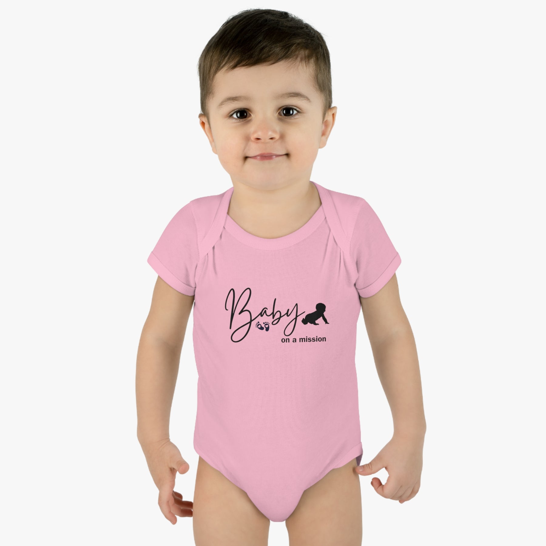 Cute and Determined Baby Rib Bodysuit