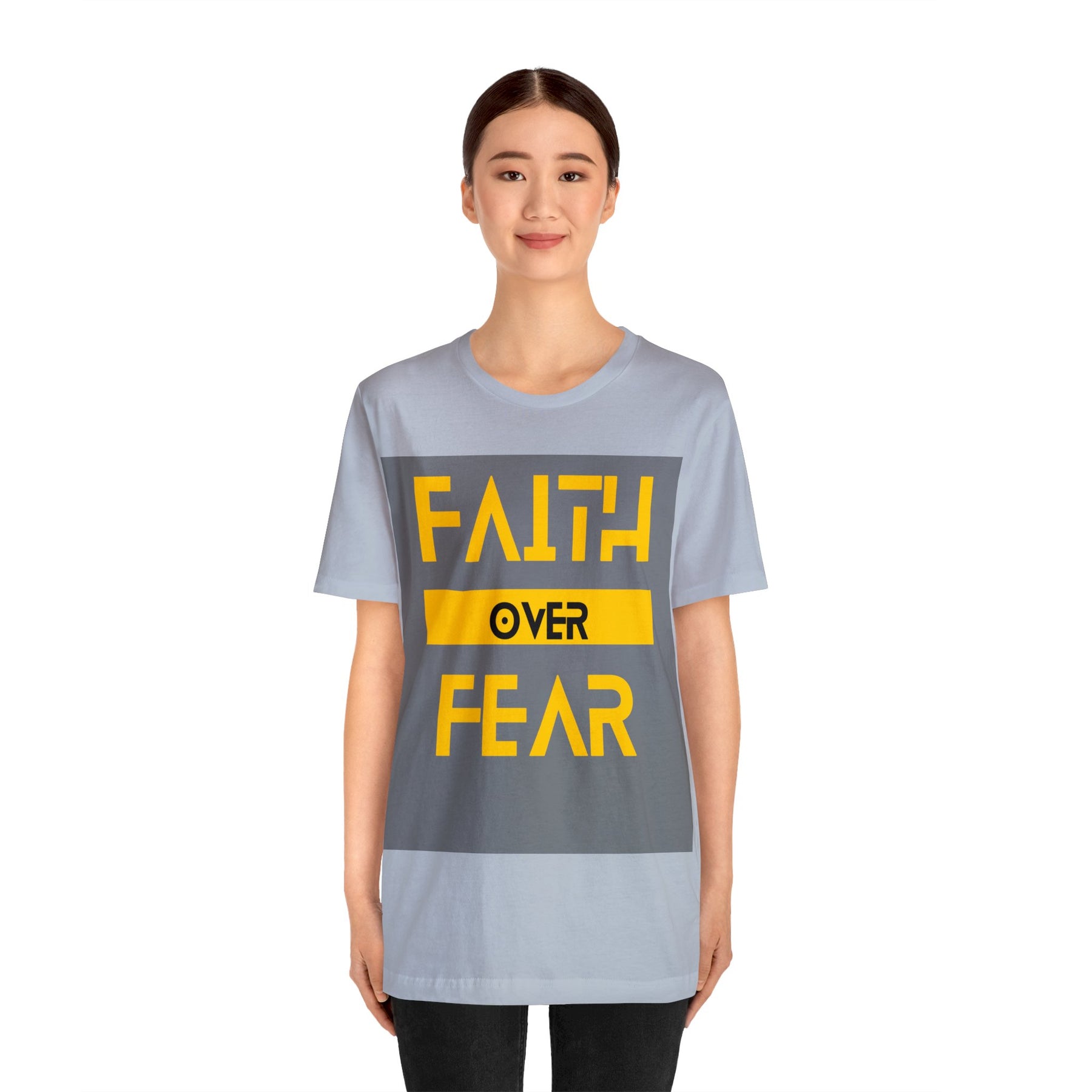 Faith Over Fear - Inspirational Unisex Tee for Resilience and Courage