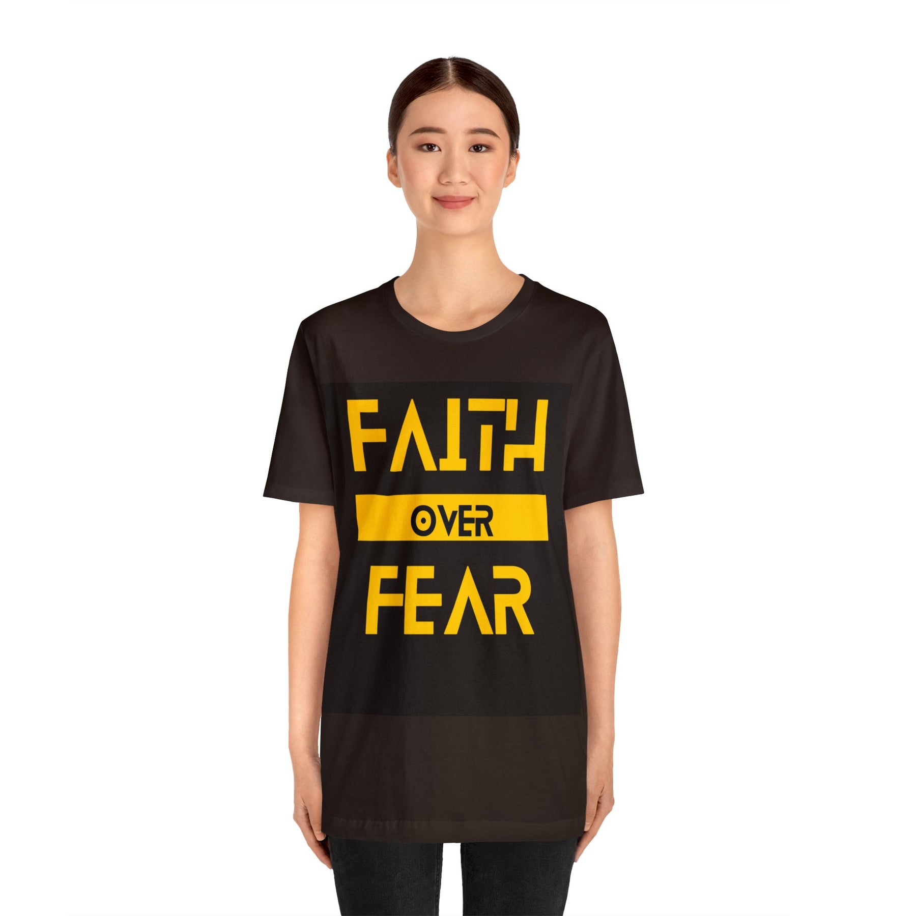 Faith Over Fear - Inspirational Unisex Tee for Resilience and Courage