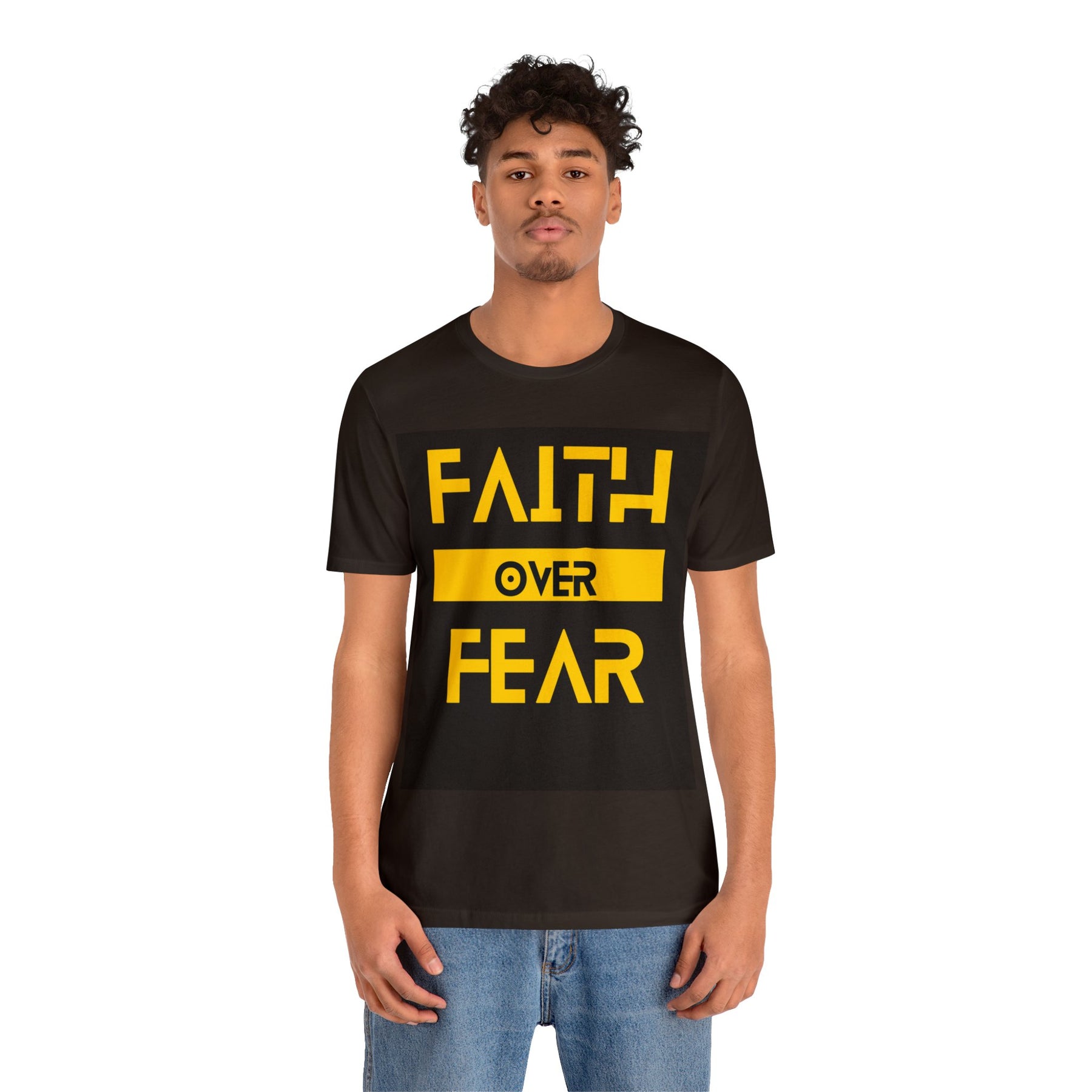 Faith Over Fear - Inspirational Unisex Tee for Resilience and Courage