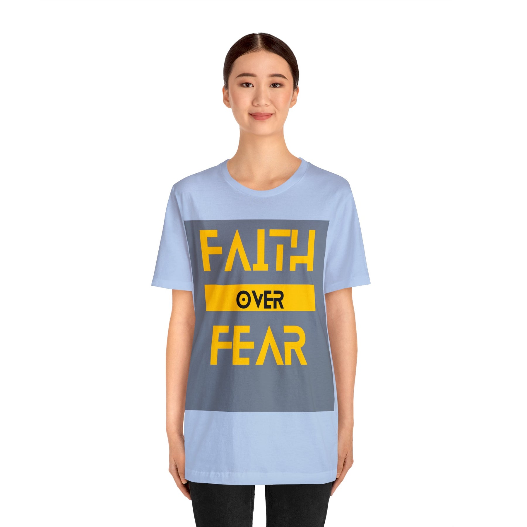 Faith Over Fear - Inspirational Unisex Tee for Resilience and Courage