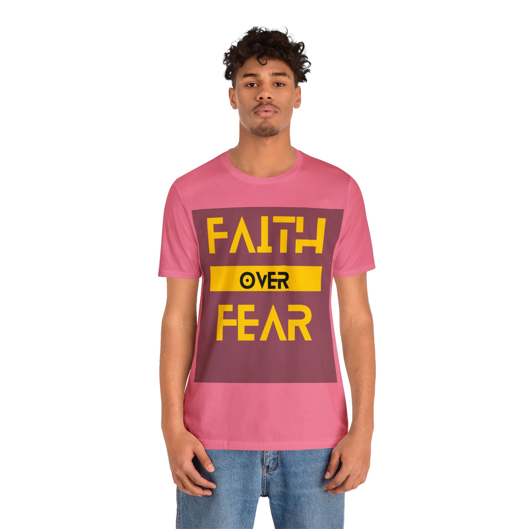 Faith Over Fear - Inspirational Unisex Tee for Resilience and Courage