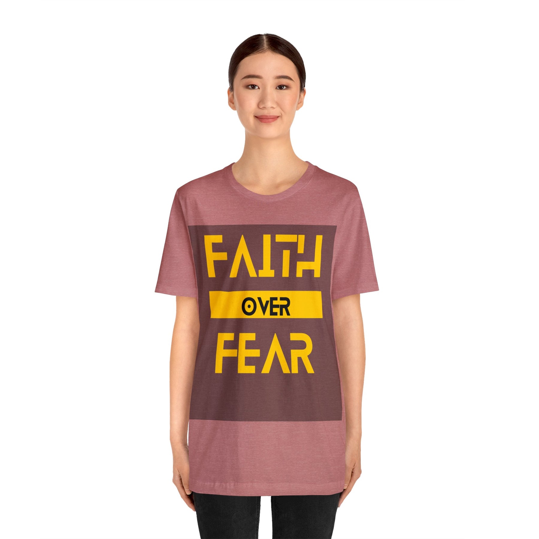 Faith Over Fear - Inspirational Unisex Tee for Resilience and Courage