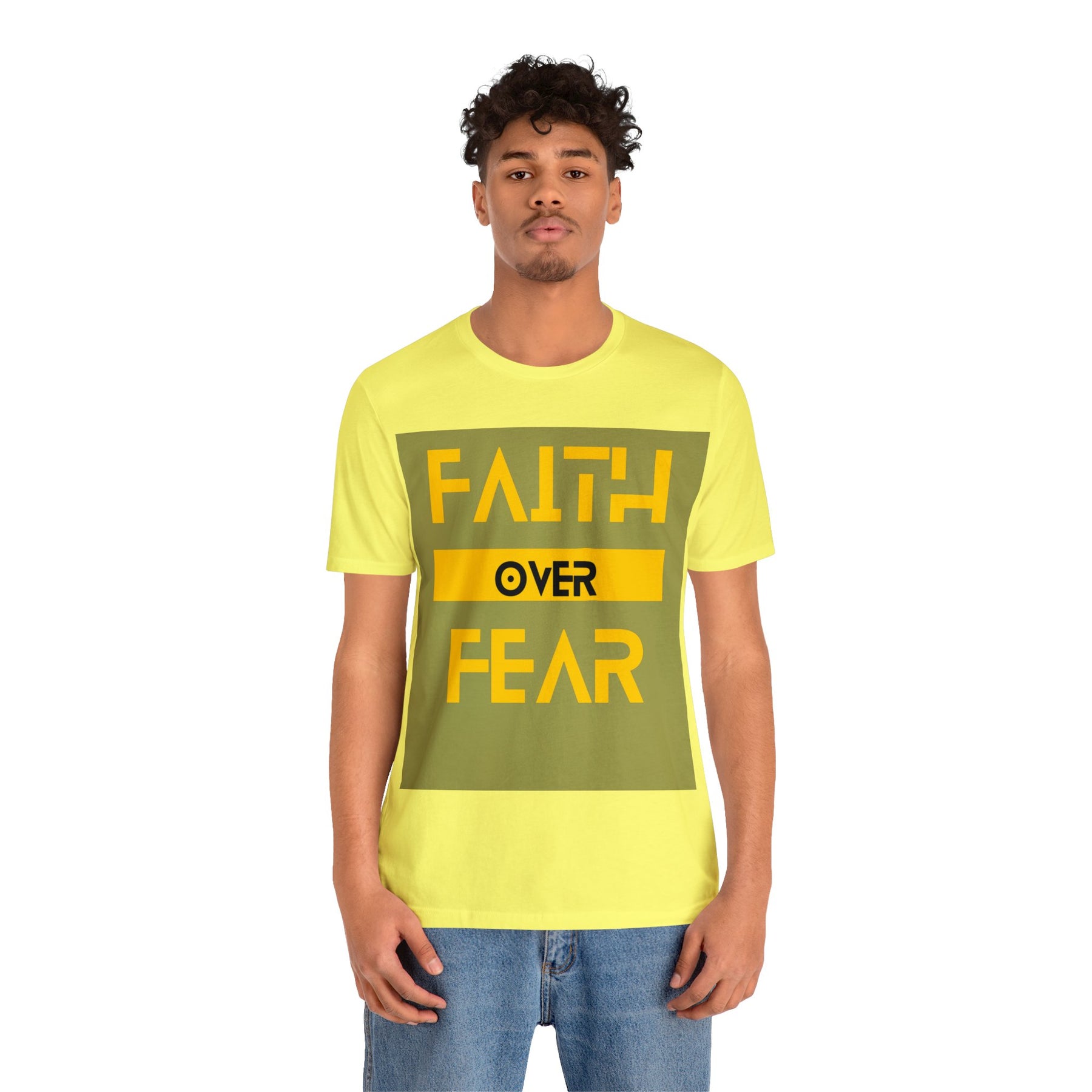 Faith Over Fear - Inspirational Unisex Tee for Resilience and Courage